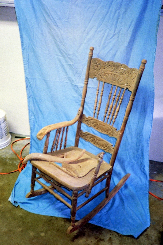 A
                  wonderful chair with a broken seat